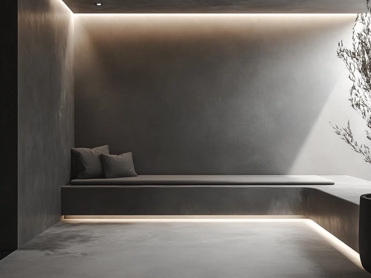 Custom bench with a continuous surface finish